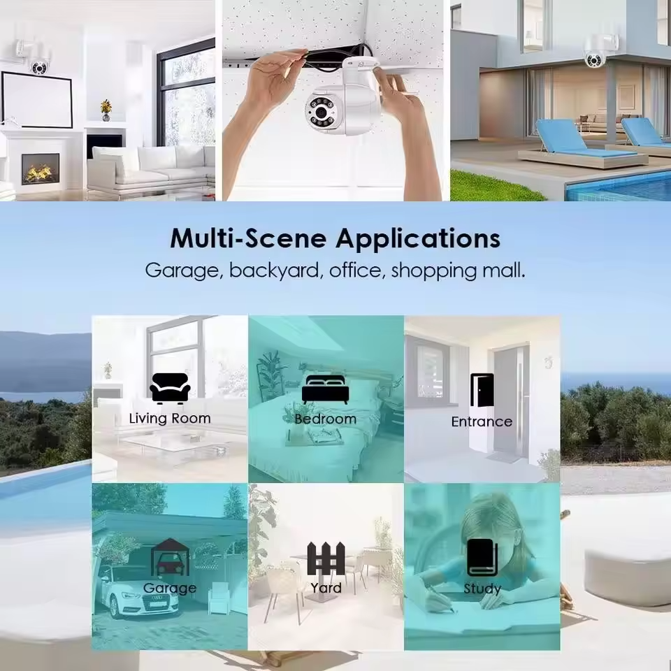 Full HD 2mp Ip66 Caméra réseau étanche Alarme de détection de mouvement Caméra de vidéosurveillance extérieure