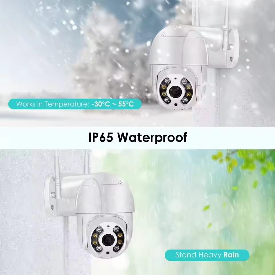 Full HD 2mp Ip66 Caméra réseau étanche Alarme de détection de mouvement Caméra de vidéosurveillance extérieure