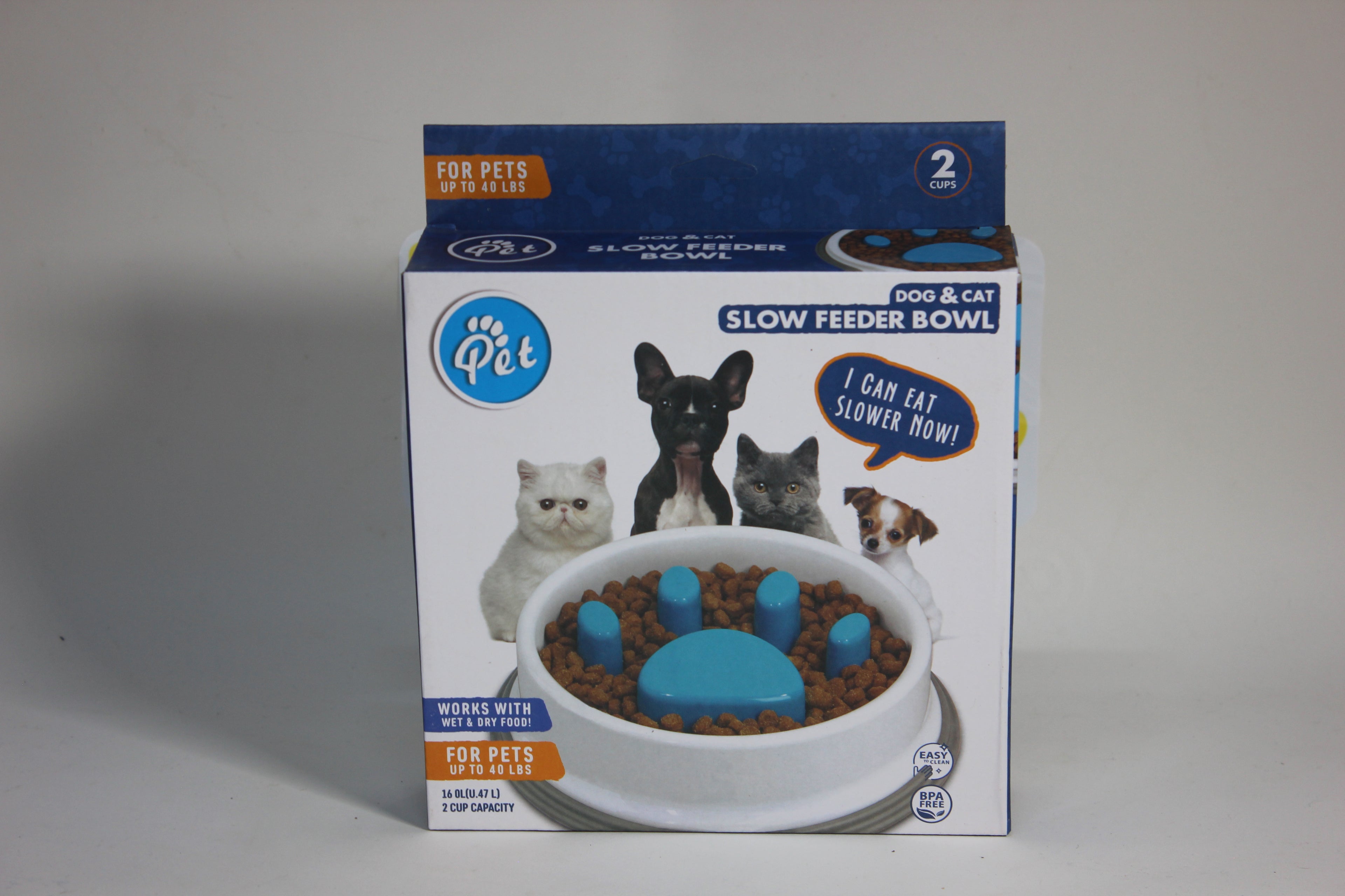 Bol Anti-Glouton pour Chiens & Chats – Mangeoire Lente avec Pieds Antidérapants