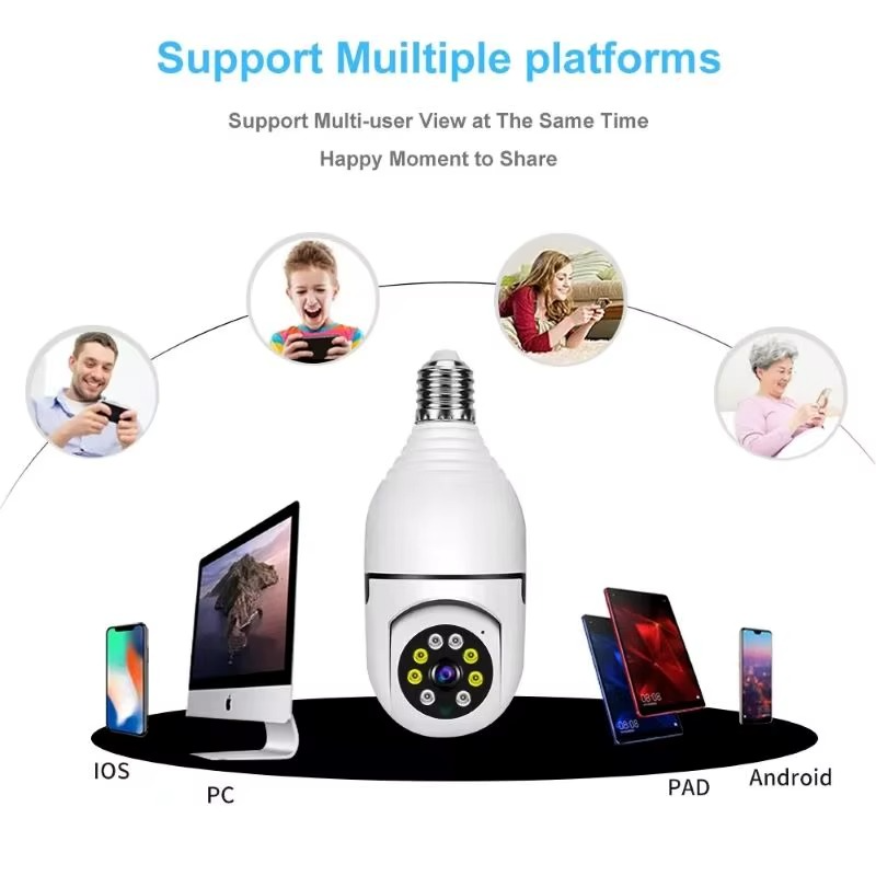 Caméra Ampoule WiFi 360° – Vision Nocturne & Surveillance Sans Fil | Guardian Lamp Camera