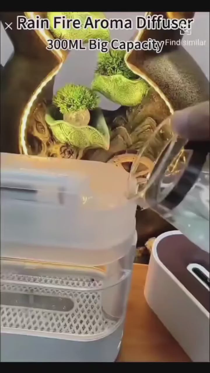 Diffuseur d’arômes Rainfire – Brume relaxante + Parfum offert dans le coffret